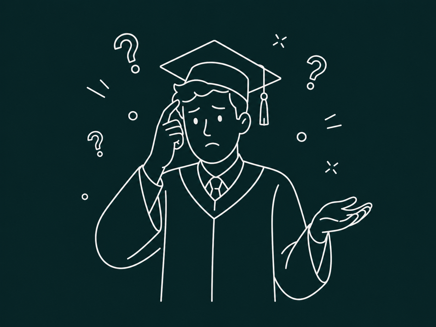 Confused Graduate Vector The Graduates Guide to Getting Hired in the AI Era